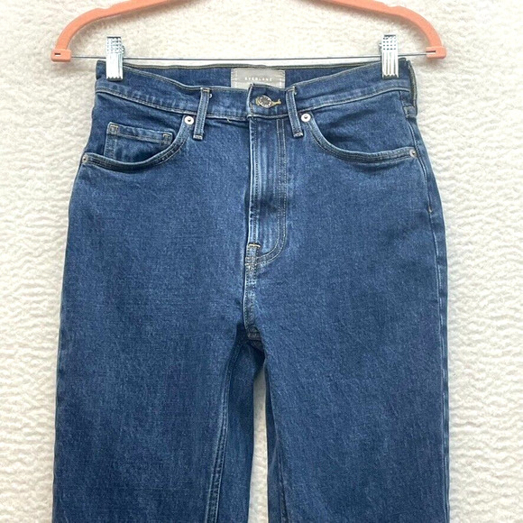 Everlane Jeans Womens 26 Blue Original Cheeky Straight Organic Cotton Mid Rise - Picture 4 of 13
